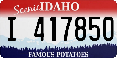 ID license plate I417850