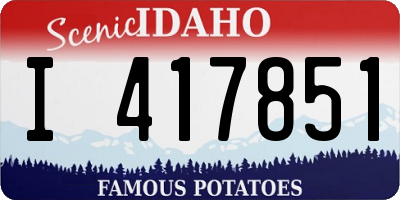 ID license plate I417851
