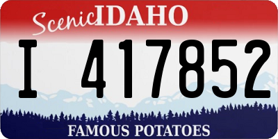 ID license plate I417852