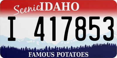 ID license plate I417853