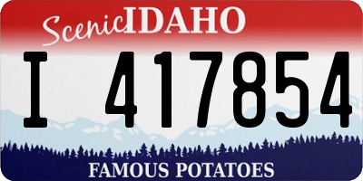 ID license plate I417854