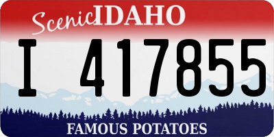 ID license plate I417855