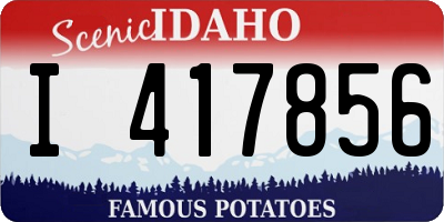 ID license plate I417856