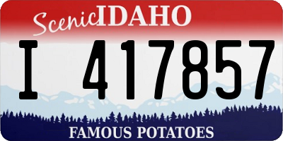 ID license plate I417857