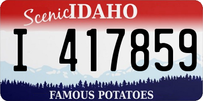 ID license plate I417859