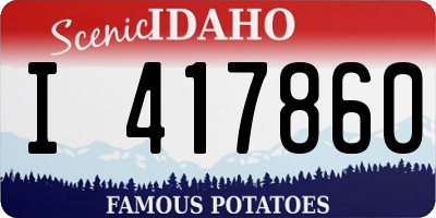 ID license plate I417860