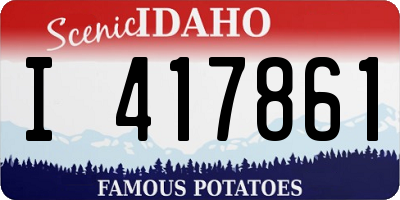 ID license plate I417861