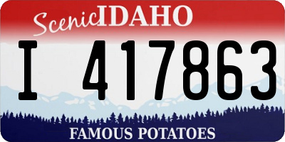 ID license plate I417863