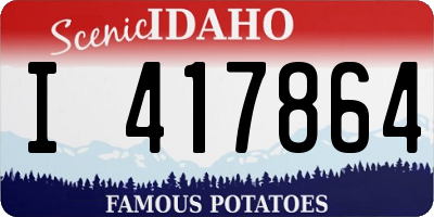 ID license plate I417864