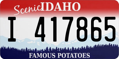ID license plate I417865