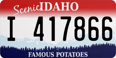 ID license plate I417866