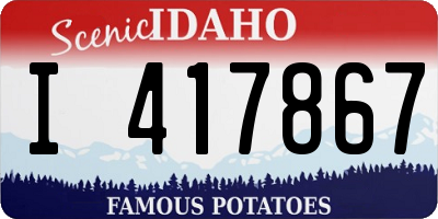 ID license plate I417867