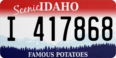 ID license plate I417868