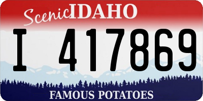 ID license plate I417869