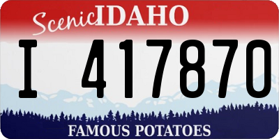ID license plate I417870