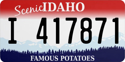 ID license plate I417871