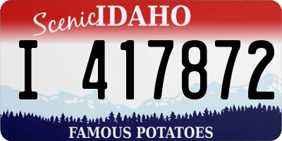 ID license plate I417872
