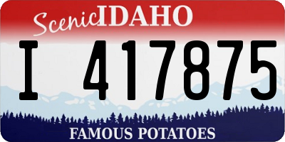 ID license plate I417875