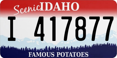 ID license plate I417877