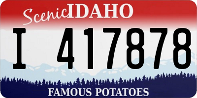 ID license plate I417878