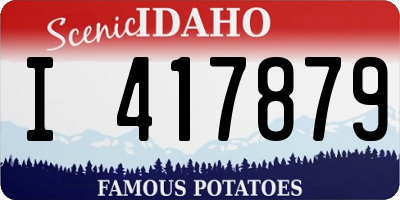 ID license plate I417879
