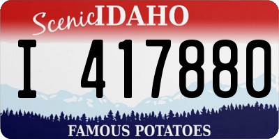 ID license plate I417880