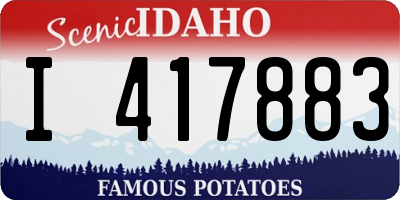 ID license plate I417883