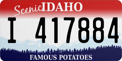 ID license plate I417884