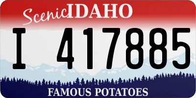 ID license plate I417885