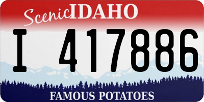 ID license plate I417886