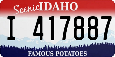 ID license plate I417887