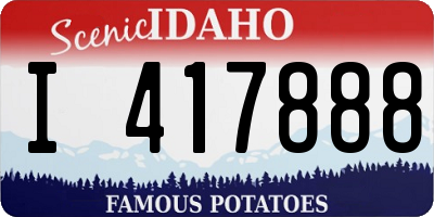 ID license plate I417888