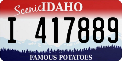 ID license plate I417889