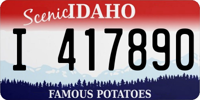 ID license plate I417890