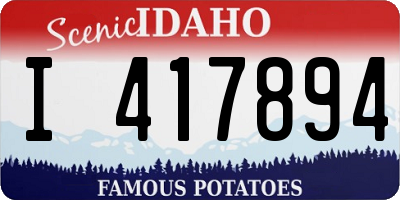 ID license plate I417894
