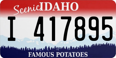 ID license plate I417895