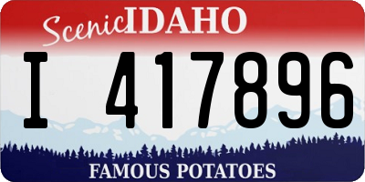 ID license plate I417896