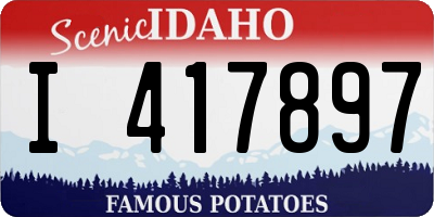 ID license plate I417897