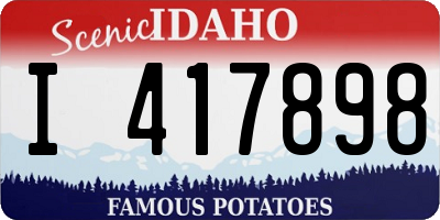 ID license plate I417898
