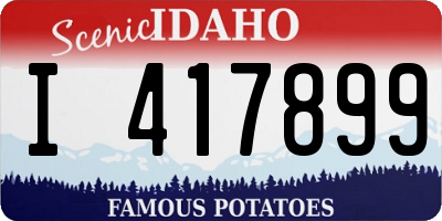 ID license plate I417899
