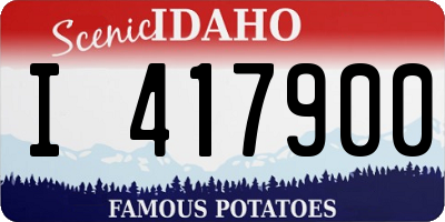 ID license plate I417900