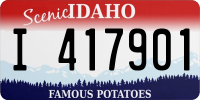 ID license plate I417901