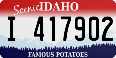 ID license plate I417902