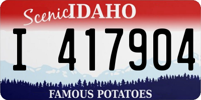ID license plate I417904