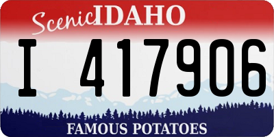 ID license plate I417906