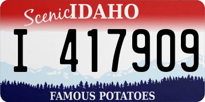 ID license plate I417909