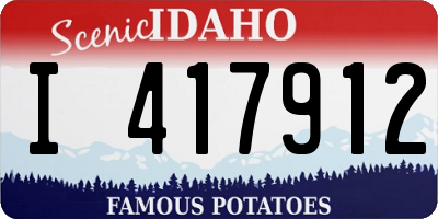 ID license plate I417912