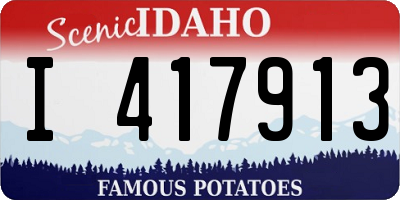 ID license plate I417913