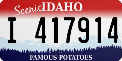 ID license plate I417914