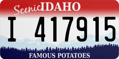 ID license plate I417915